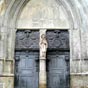 La Réole : Le portail de l'église Saint-Pierre.